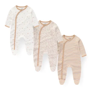 3-Pc Autumn/Winter Newborn Unisex Rompers