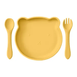 Silicone Baby Feeding Suction Dish - Spoon & Fork