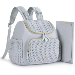 Small Diaper Backpack - Insulated Pockets, Changing Pad, Stroller Straps