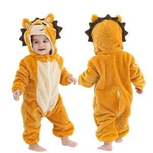 Toddler Hooded Overall Dinosaur Rompers - Kids Costume