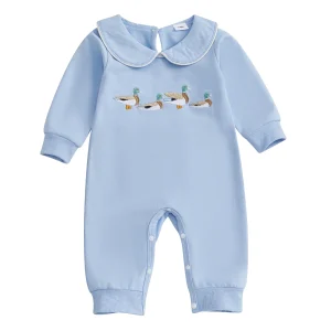 Cute - Duck Embroidered Romper